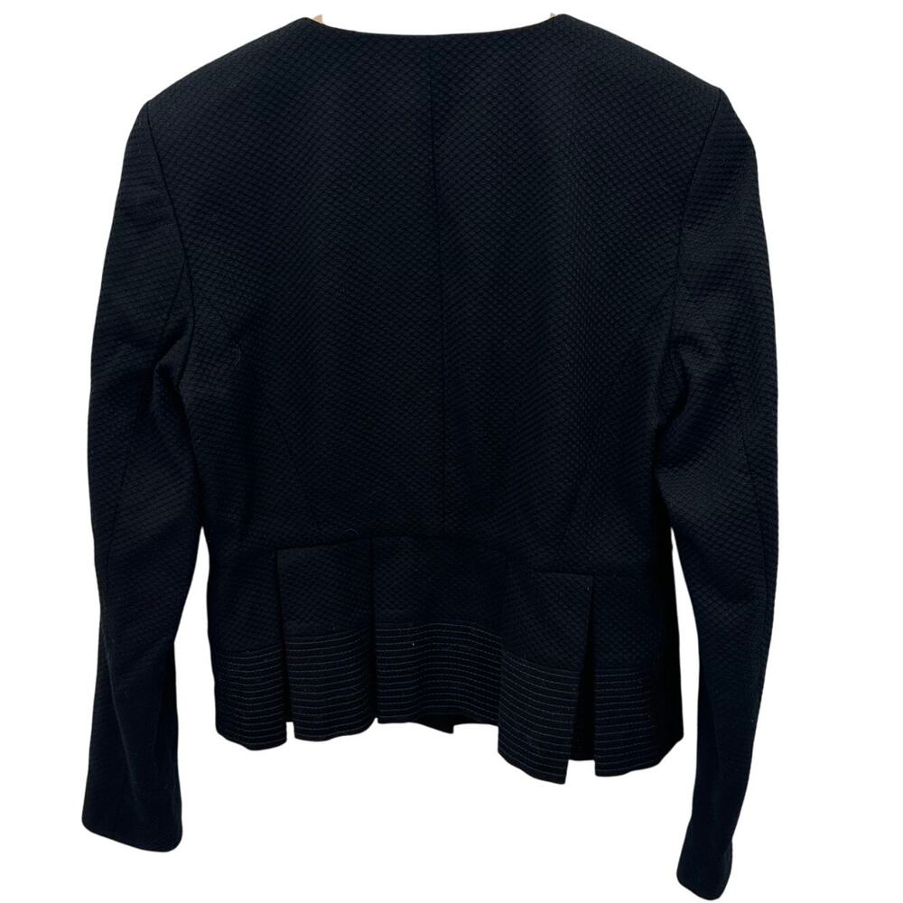 ANN TAYLOR NWT Black Peplum Full Zip Blazer // 4 - Picture 9 of 9